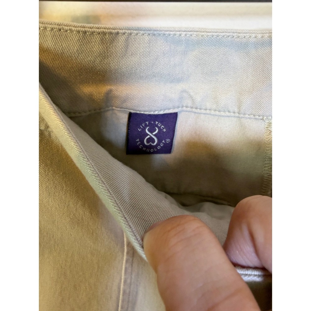 NYDJ Womens Ankle Pants Lift Tuck Technology Beige 8P - Picture 6 of 9